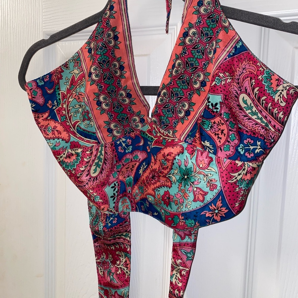Paisley Halter Top - Multicolor